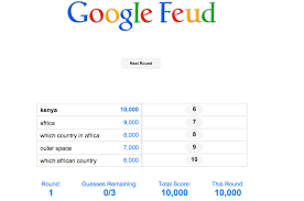 But beware, the rounds can get a little weird. Google Feud Play Google Autocomplete Like A Game Of Family Feud Time