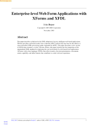 Learn files and view a list of programs that open them. Pdf Enterprise Level Web Form Applications With Xforms And Xfdl