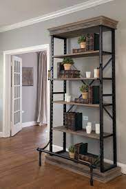 Black pipe shelving, open shelving wall unit, wall & ceiling mounted, parts kit diy your options are either 2, 3, 4, 5 or 6 shelves the shelf boards are not included with purchase only the pipe hardware. 9 Design Tricks We Learned From Joanna Gaines Home Home Decor Interior