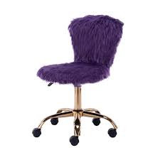 Discover prices, catalogues and new features. Gia Purple Fur Vanity Chair Makeup Stool Chair Mid Back Dressing Chair Adjustable And Swivel Desk Chair For Beauty Room Living Room Or Home Office 1 Pack Wish