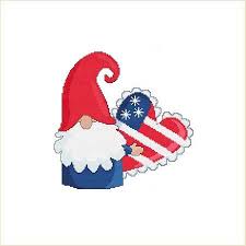 A counted cross stitch pattern should include an estimated completed size. Patriotic 4th Of July Heart Pillow Gnome Cross Stitch Pattern By Marcia Manning Crosstitch Com