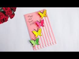 Very Simple New Year Card 2020 Greeting Cards For New Year How To Make Happy New Year Card E In 2020 Cards Handmade Happy New Year Cards Anniversary Greeting Cards