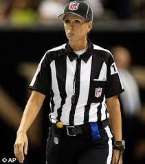 Jeanne bonk is one of the highest ranking female executives in the @nfl. Nfl Hires First Female Referee Sarah Thomas Daily Mail Online
