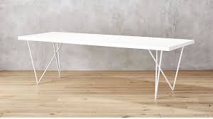 Dylan 36 X104 White Dining Table Cb2 White Dining Table Grey Dining Chairs Modern Long Dining Table