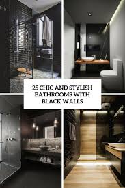 Songs and music featured in words on bathroom walls soundtrack. 25 Chic And Stylish Bathrooms With Black Walls Digsdigs