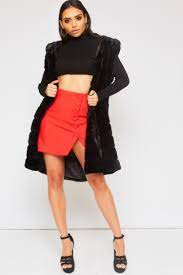 Jupes femme sur ccv mode. Jupe Rouge Motif Boutons