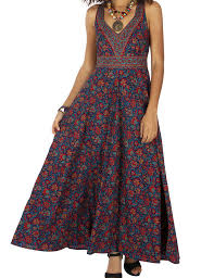 La robe ethnique femme, élégante et romantique, cette robe rayonne pour les beaux jours. Robe Longue Ete Femme Ethnique Chic Et Originale India Bleue