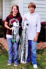 Mothers and daughters often spend hours decking out mums to be so large that they can barely be pinned on their clothes. The Domestic Curator Traditional Texas Homecoming Mums
