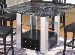 Out door, outdoor, outdoor dining, outdoor table, outdoor tables, outside. Marble Top Modern 5pc Bar Table Set W Wine Rack