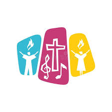 Gospel Music Logo Worship Of The Lord Jesus Christ And The Performance Of The Song Of Glorification Of God Stock Vector Illustration Of Dove Background 123689324