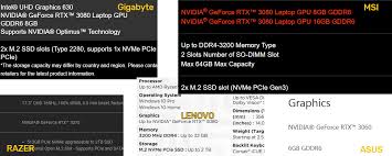The rtx 3090 and rtx 3080 sit at the top of the stack, and are both extremely powerful cards. There Are 28 Variants Of Geforce Rtx 30 Laptop Gpus Videocardz Com