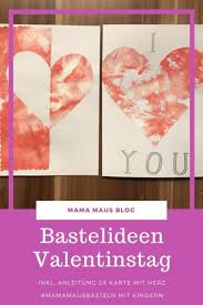 Mit der roten karte mit großen hervorgehobenen herzen können sie eine valentinstags karte selbst basteln! Mamamausbasteln Fur Kinder Valentinstag Karte Mit Herz Mama Maus Blog
