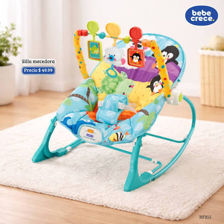 🌙👶 Un suave balanceo que lo calma todo Nuestras sillas mecedoras ayudan a relajar a tu bebé mientras descansa, juega o se duerme plácidamente 💛 ✨ Cómodas, seguras y acogedoras Envíos a