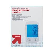 The stethoscope is used to listen for sound of the heartbeat, and no sound indicates that there is no flow. Upper Arm Blood Pressure Monitor Up Up Target
