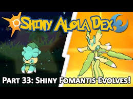 live shiny fomantis after 263 sos chain on route 5 evolution pokemon sun and moon