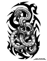 The fact is that snakes are such creatures that incite rather strong emotions. Skull Snake Tattoo Design By Muddygreen On Deviantart