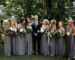 Show Me Your Mumu Soft Charcoal Bridesmaid Dresses Mumuweddings Mumubridesma Charcoal Bridesmaid Dresses Bridesmaid Dress Color Schemes Wedding Bridesmaids
