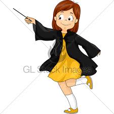 Soft, stretchy and comfortable material. Kid Girl Wizard Magic Wand Gl Stock Images