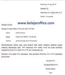 Nah, biasanya pihak yang membuat surat keterangan sakit tersebut. Contoh Surat Tidak Masuk Sekolah Karena Sakit Yang Baik Belajar Office