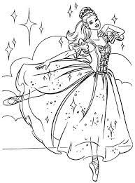 To print out the picture and then paint it, you have to click on the large color template. Barbie Ballerina Princess Coloring Pages