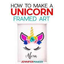 Diy Unicorn With Flowers Framed Art Cute Easy Jennifer Maker