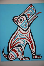 Aboriginal Inspirations Blue Wolf Artwork By T Wulf Multi Cultural Art Native Art Aboriginal Art