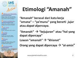 Lawan kata dari amanah adalah. Lawan Kata Amanah Cara Golden
