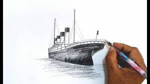 how to draw the titanic youtube