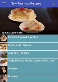 Caster sugar, egg whites, salt, caster sugar, egg yolks, vegetable oil and 3 more. New Tiramisu Recipes For Android Apk Download