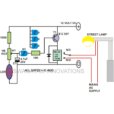 Solar street lights are raised light sources which are powered by solar panels generally mounted on the lighting structure or integrated into the pole itself. How To Build Automatic Night Light Control Or Switch Bright Hub Engineering
