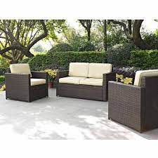 Crosley Furniture Palm Harbor 3 Piece Outdoor Wicker Seating Set Walmart Com Outdoor Wicker Seating Patio Seating Sets Outdoor Wicker Furniture