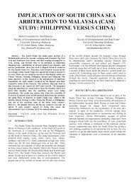 .bin mohamad azlan bin abdul aziz amran bin mat zin mohd zamani b mamat norsiah binti abd rahman noraida binti che aman mohamad hafiz bin mohamad nazeri nor hasniza binti zulkepli rakin redzuan bin razali nor shatirah binti. Pdf Implication Of South China Sea Arbitration To Malaysia Case Study Philippine Versus China