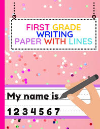 We have a variety of free lined paper including portrait, landscaper, with a spot for a picture and more. First Grade Writing Paper With Lines Workbook Of Dotted Lined Handwriting Practice Paper Sheet Book For Beginner Writing Notebook Pink Confetti Workbooks Bright Child 9781093920970 Amazon Com Books