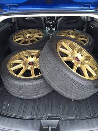 The company offers plenty of arm designs, too. New Shoes Gold Bbs Rims 2004 Sti Subaru Impreza Wrx 2 5 Liter 2013 Year On Drive2