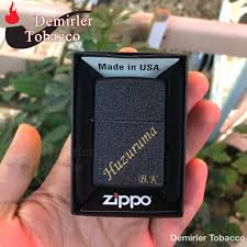 Kisiye Ozel Zippo Cakmak Zippo Black Crackle Babalar Gunu Hediyeler