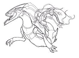 Lines added, color to be added. Pokemon Rayquaza Coloring Pages Coloring Home