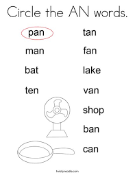 Maybe you would like to learn more about one of these? Circle The An Words Coloring Page Twisty Noodle