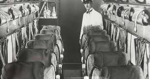 1920s Imperial Airways Armstrong Whitworth Argosy Passenger Cabin Air Travel American Travel Flight Attendant