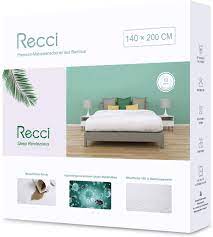 Oberfläche eckig geschnitten zur besseren belüftung. Recci Bambus Wasserdichter Matratzenschoner 140 X 200 Cm Atmungsaktiv Matratzenauflage Amazon De
