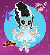 And yes, kids only may seem so very pure and innocent, but after seeing these scary drawings, you'll probably want to hide all the knives in your house. Artstation How To Draw Cute And Spooky Bride Of Frankenstein Easy Pawel Rosolek