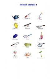 This kitchen essentials list is the last you'll ever need. Kitchen Utensils 1 Pictures Esl Worksheet By Kerberos