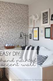 The accent wall was popular in the earlier 2000s, but it's back and chicer than ever. Remodelaholic Easy Diy Hand Painted Brushstroke Accent Wall