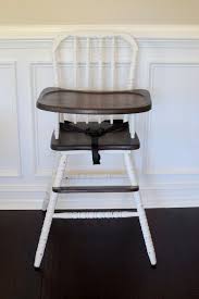 Diy Farmhouse Style Wood High Chair Makeover Wood High Chairs Wood Chair Makeover Vintage High Chairs