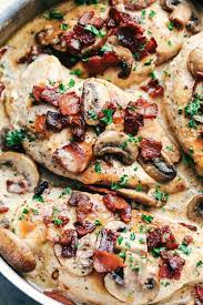 Creamy Balsamic Mushroom Bacon Chicken The Recipe Critic Chicken Bacon Recipes Balsamic Mushrooms Chicken Bacon