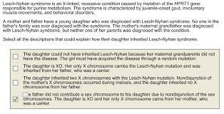 Solved Lesch Nyhan Syndrome Is An X Linked Recessive Con Chegg Com