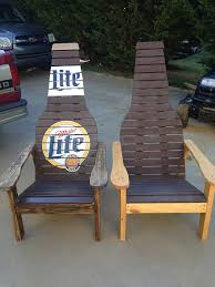 Outdoor Furniture Wood Chair Beer Bottle Adirondack Chair Fire Pit Chair Unique Gift Outdoor Chairs Wood Chair Diy Rustic Furniture