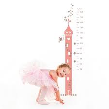 fairy princess height chart wall sticker