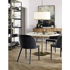 Nero 48 White Marble Dining Table With Brass Base Reviews Crate And Barrel Dining Table Marble Apartment Interior Furniture For Small Spaces