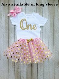 2 Piece Cute Birthday Outfits For 17 Year Olds Pink And Gold First Birthday Outfit Pink And Gold Tutu One Etsy Gold First Birthday Outfit First Birthday Outfits 1st Birthday Outfits