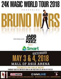 All tickets are 100% guaranteed so what are you waiting for? Mmi Live Announced Day 2 For Bruno Mars 24k Magic Tour In Manila Mmi Live